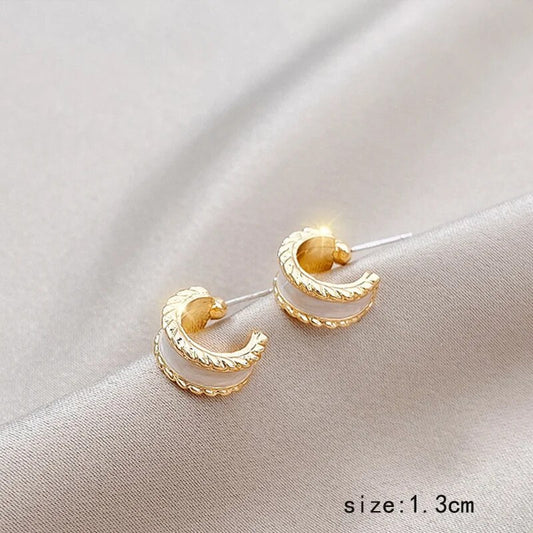 Elegant Minimalist Women Jewellery Stud Small Earrings Christmas Gift For Her Wedding Anniversary Thanksgiving Day Present