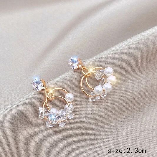 Elegant Cute Drop Dangle Sparkle Women Earrings Christmas Gift for Her