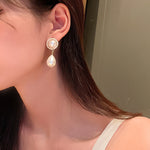 Women Pearl Casual Elegant Charm Drop Dangle Earrings