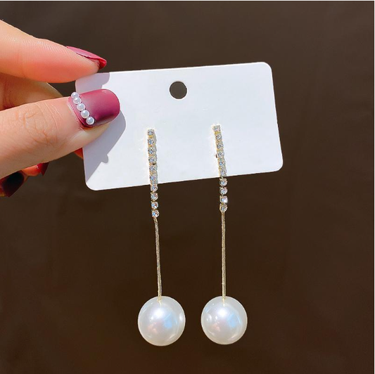 Handmade Elegant Charm Jewellery  Drop Dangle Pearl Earrings Gift for Her Present for Mum Mothers day Women Day Chistmas Wedding Anniversary