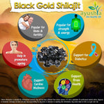 Black Gold Pure Himalayan Shilajit Resin, Natural Source of Fulvic Acid - 25 grm