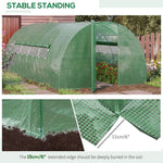 Polytunnel Garden Greenhouse Steel Frame 6 x 3M Reinforced Walk-in