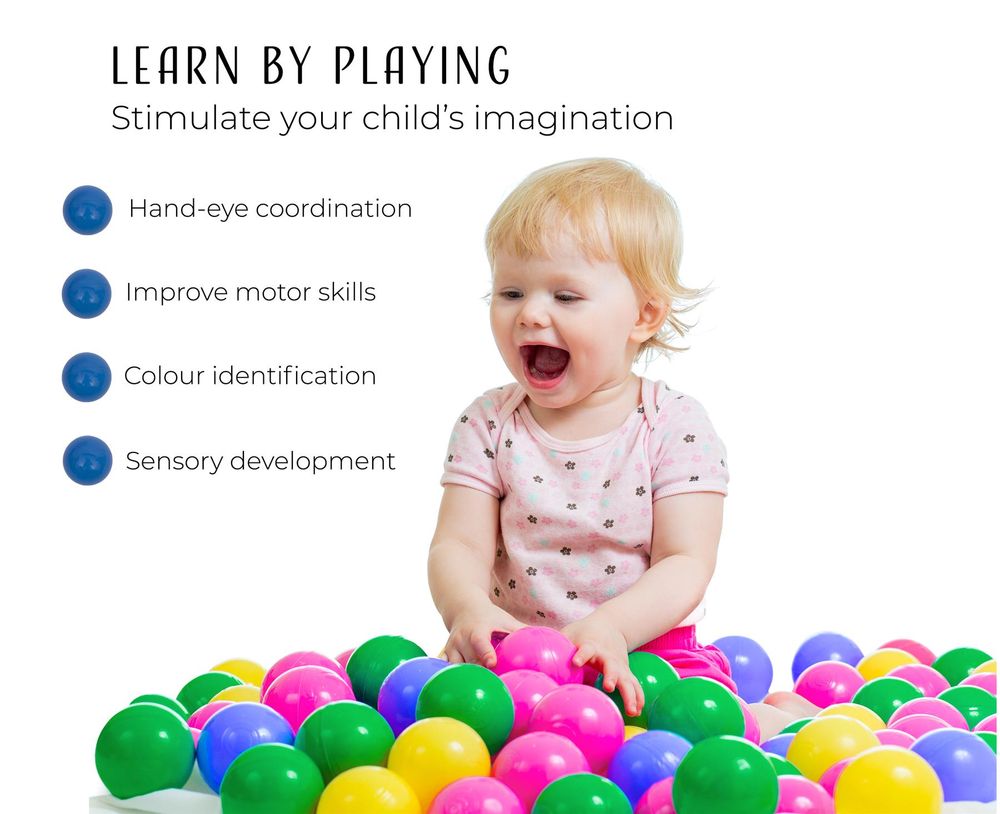 Kids Multicolour Creativity Play Toys Pit Balls 500 pcs