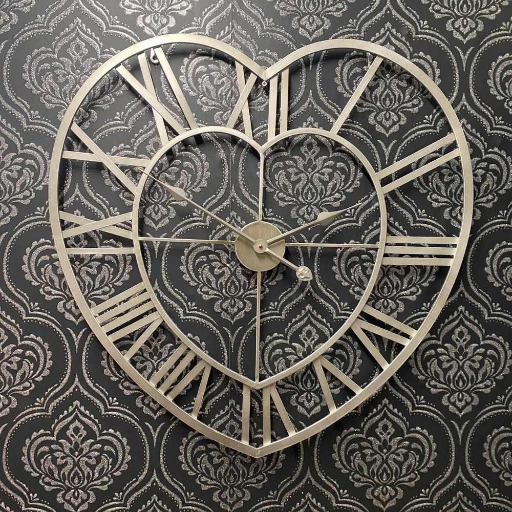 HEART WALL CLOCK 70CM HOME DECOR