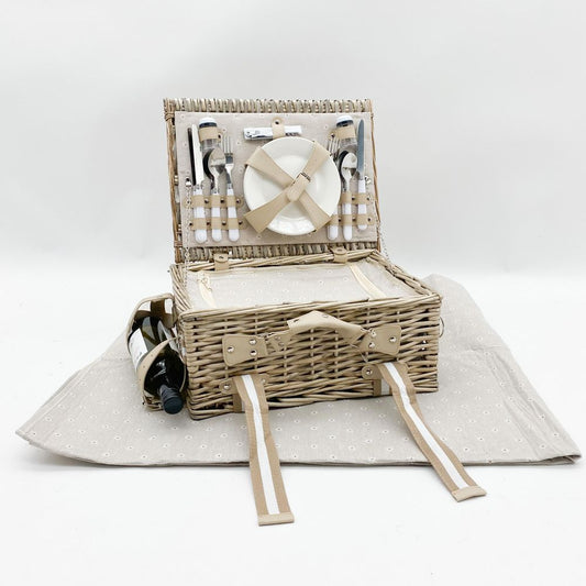 PICNIC BASKET HOME DECOR TRAVELLERS HOLIDAY 40CM