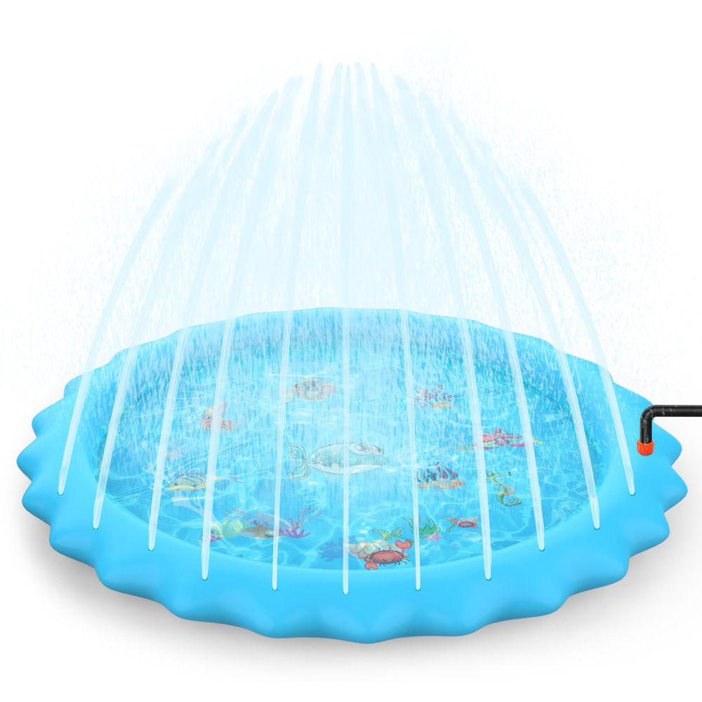 Kids Blue Round Splash Play Mat Water Sprayer 0000257 SOKA