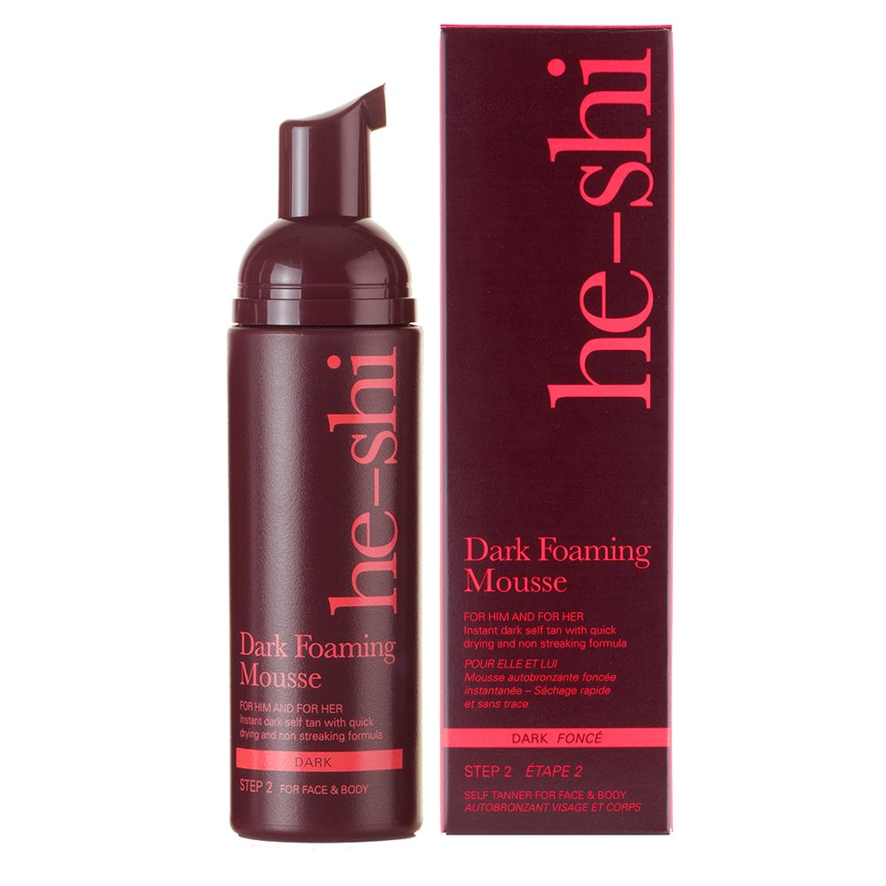 He-Shi Dark Foaming Mousse - Dark Self Tan - Quick Dry - Easy to Apply