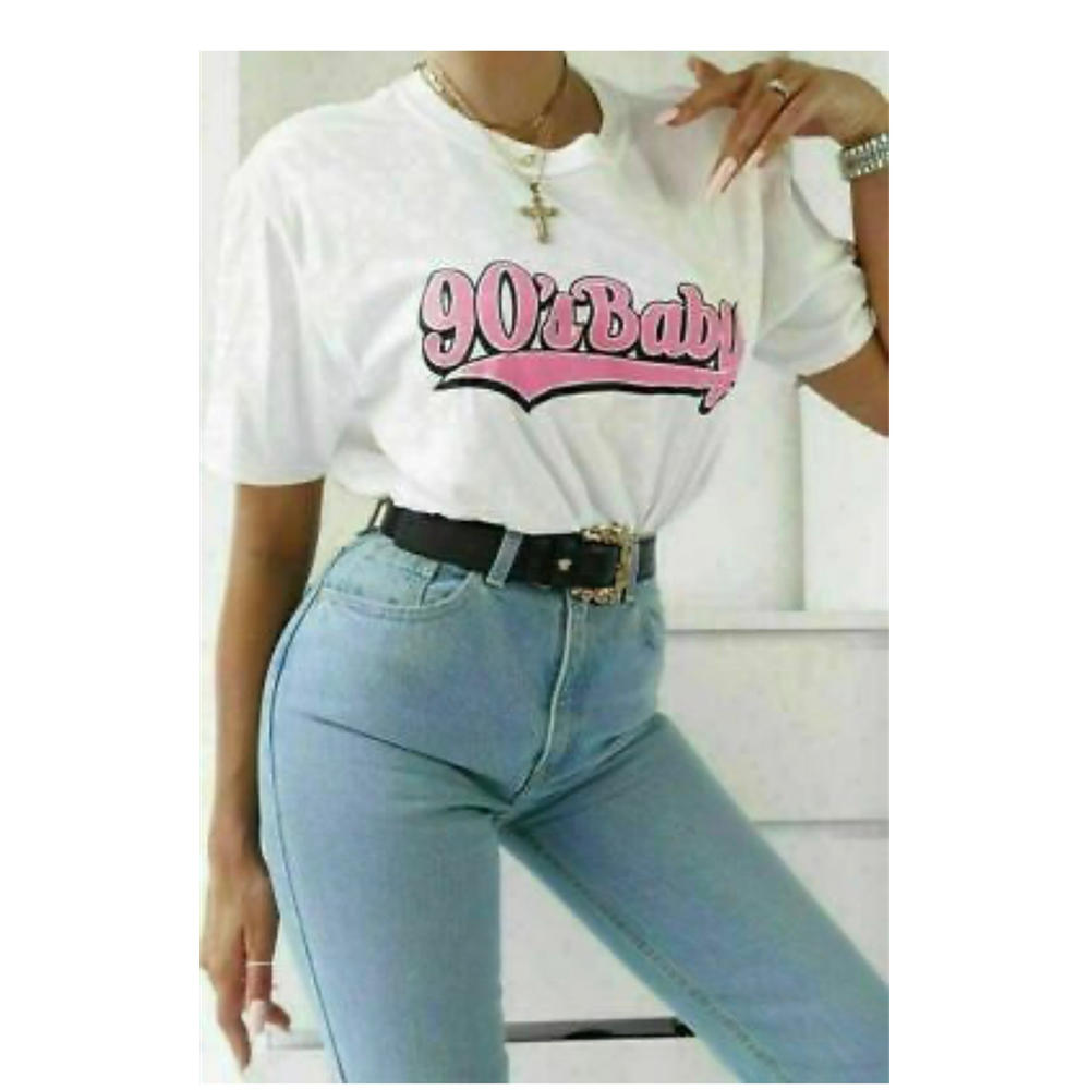 Women 90s baby Oversized T shirt Top and Blouse