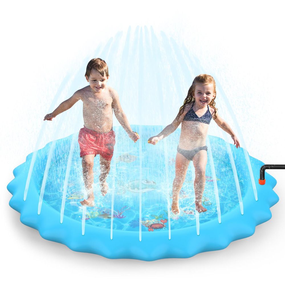 Kids Blue Round Splash Play Mat Water Sprayer 0000257 SOKA