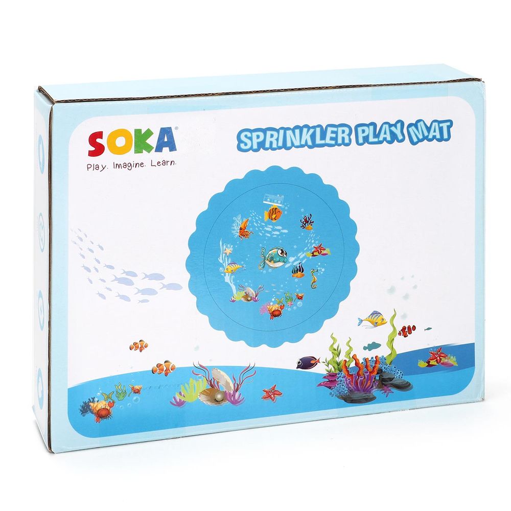 Kids Blue Round Splash Play Mat Water Sprayer 0000257 SOKA