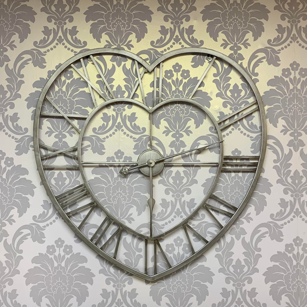 HEART WALL CLOCK 70CM HOME DECOR