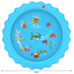 Kids Blue Round Splash Play Mat Water Sprayer 0000257 SOKA